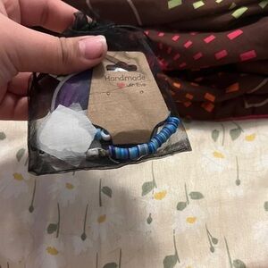 Handmade Kids Blue Beaded Bracelet